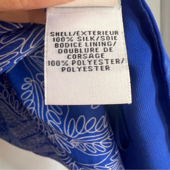 DVF Diane von Furstenberg Aria Silk Tunic Dress 6 Blue Print - Picture 6 of 8